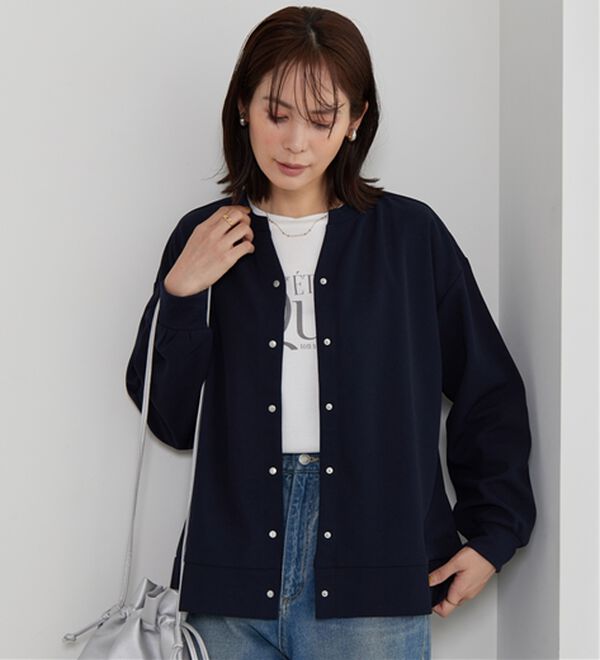 BELLUNA（ベルーナ）の「ジョーゼット素材スキッパーカーディガン（その他カーディガン）」｜詳細画像