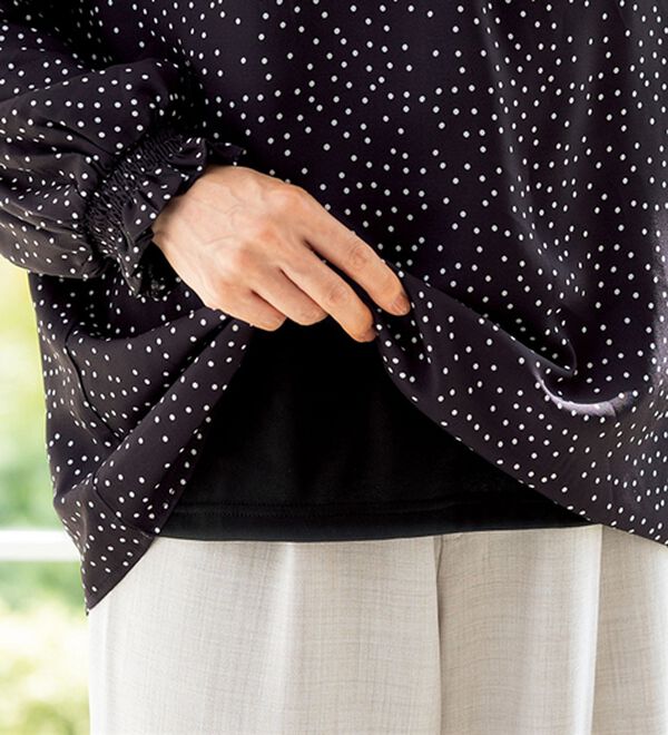 ルフラン（ルフラン）の「【３色組】裏地付　あったか美人ブラウス（ブラウス）」｜詳細画像