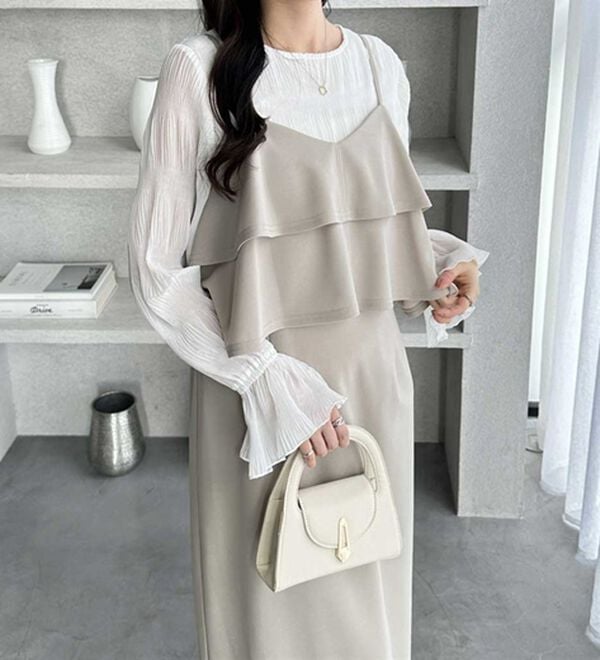 GeeRA（ジーラ）の「フリルキャミワンピース（カットソーワンピース）」｜詳細画像