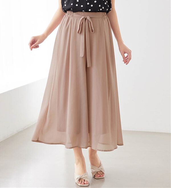 alotta（アロッタ）の「ふんわりシフォンワイドパンツ（ワイドパンツ・ガウチョ）」｜詳細画像