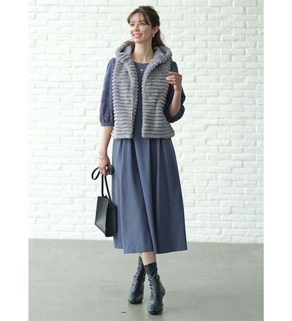 BELLUNA（ベルーナ）の「ゆったり袖レースワンピース（その他ワンピース）」｜詳細画像