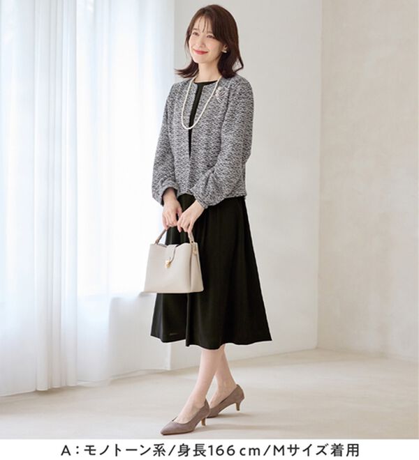 Viola e Viola（ヴィオラ エ ヴィオラ）の「【２点セット】選べる！華やかワンピースアンサンブルスーツ（ワンピースセットスーツ）」｜詳細画像