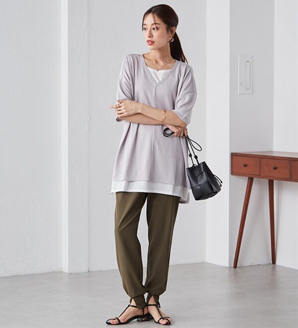 RANAN（ラナン）の「機能付き！裾スリットパンツ（フルレングスパンツ）」｜詳細画像