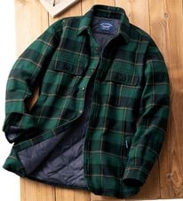 「アウター要らずの中わた入り暖かシャツ（メンズシャツ）」