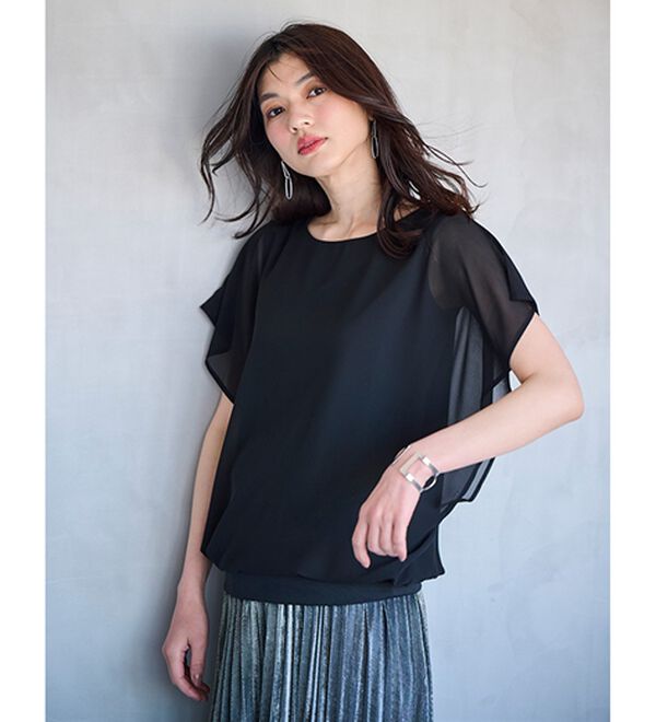 売り切れました！！！ブラックシフォンのストール 珍しい