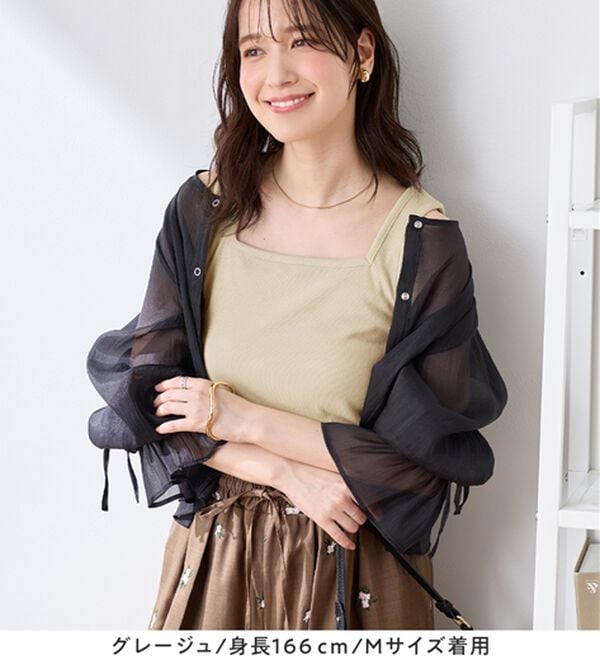 Viola e Viola（ヴィオラ エ ヴィオラ）の「保冷剤ポケット付スクエアタンクトップ（タンクトップ・キャミソール）」｜詳細画像