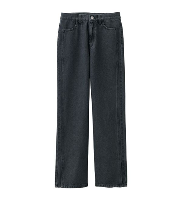 RANAN（ラナン）の「ワイドストレート裾スリットデニム（フルレングスパンツ）」｜詳細画像