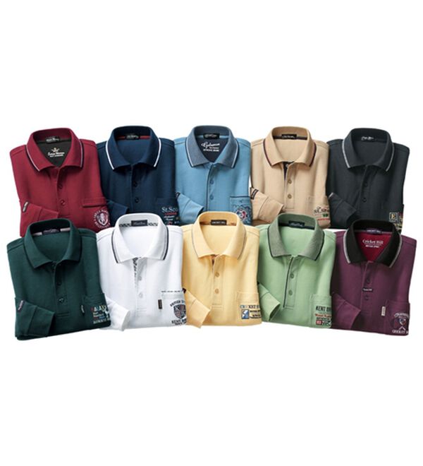 「選べるブランド長袖ポロシャツ（メンズポロシャツ）」｜詳細画像