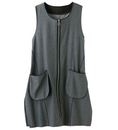 BELLUNA（ベルーナ）の「デニム素材ステッチ使いジャンパードレス（チュニック）」