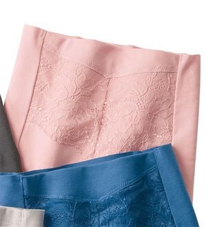 LAVIENNE（ラヴィエンヌ）の「楽なママお外に出れる綿混ショーツ単品（ショーツ）」｜ピンク