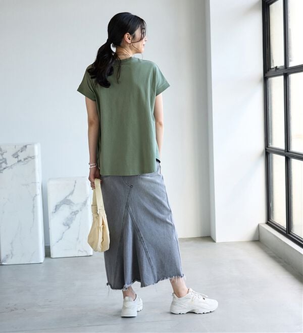 BELLUNA（ベルーナ）の「ひんやリッチコットン大人のゆったりドルマンＴシャツ（カットソー）」｜詳細画像