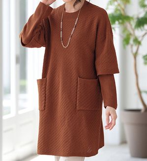 ルフラン（ルフラン）の「やさしさ設計　ニットチュニック（チュニック）」｜詳細画像