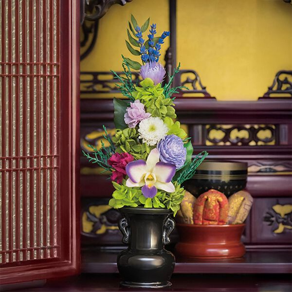 「天然花のプリザーブドフラワー「紫蘭」（１束）（仏壇・仏具）」｜詳細画像
