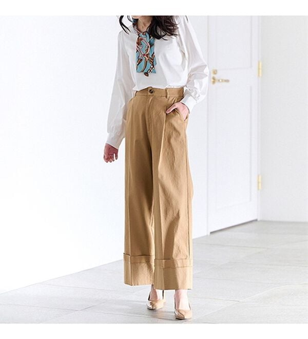 RANAN（ラナン）の「スカーフ付キレイ見えカットソーブラウス（ブラウス）」｜詳細画像