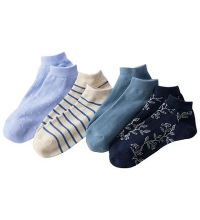 LAVIENNE（ラヴィエンヌ）の「【４足組】かかとフィットスニーカー丈ソックス（靴下・ストッキング）」