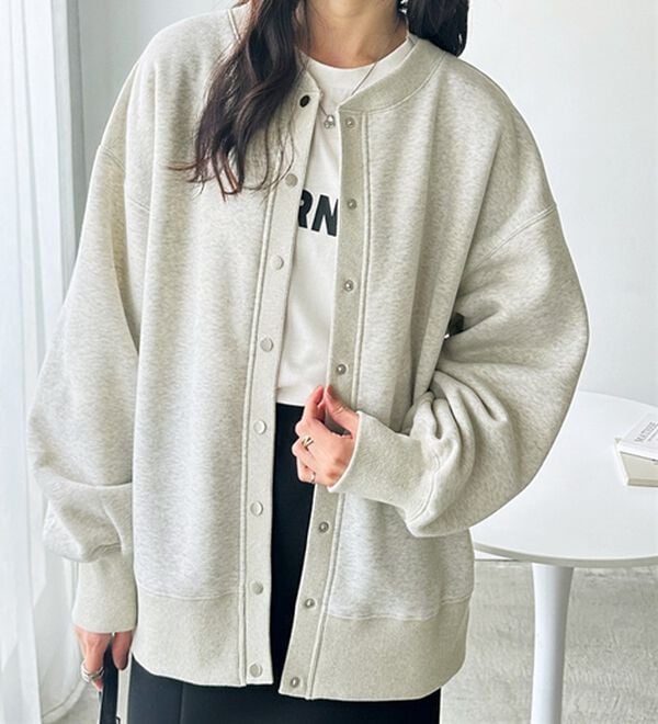 GeeRA（ジーラ）の「前後２ＷＡＹ裏起毛スウェットカーデ（その他カーディガン）」｜詳細画像