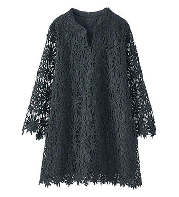 BELLUNA（ベルーナ）の「上品レースチュニック（チュニック）」｜黒
