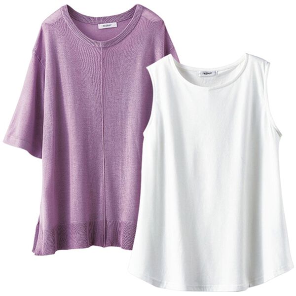 BELLUNA（ベルーナ）の「シアーニットプルオーバーアンサンブル（アンサンブル）」｜詳細画像