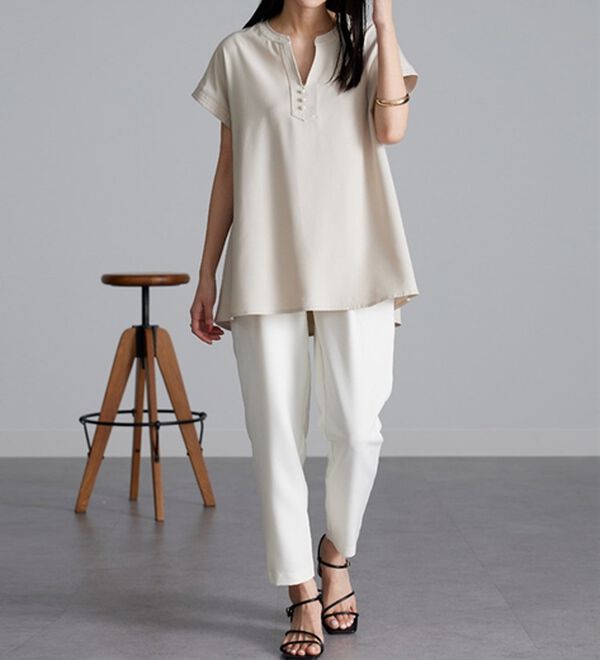 RANAN（ラナン）の「ひんやり！スキッパーブラウス（ブラウス）」｜詳細画像