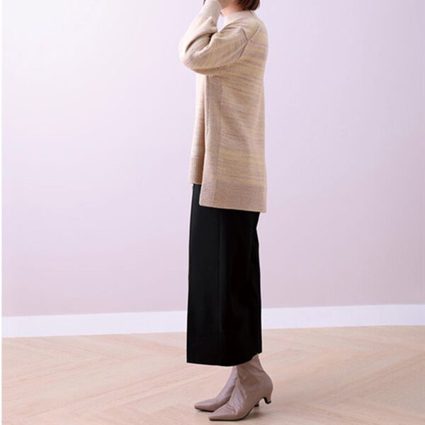 BELLUNA（ベルーナ）の「ストレッチ素材ベルト付ワイドパンツ（ワイドパンツ・ガウチョ）」｜詳細画像