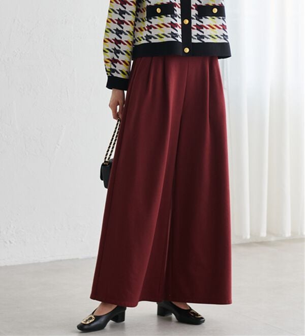 RANAN（ラナン）の「柔らかあったか！裏起毛ロングフレアガウチョパンツ（フルレングスパンツ）」｜詳細画像