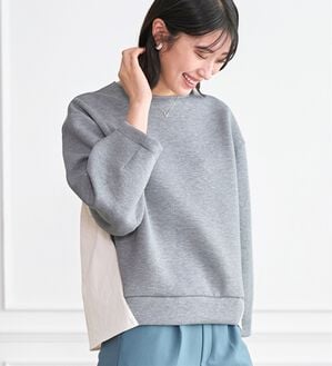 BELLUNA（ベルーナ）の「バックスリットデザイン異素材プルオーバー（カットソー）」｜詳細画像