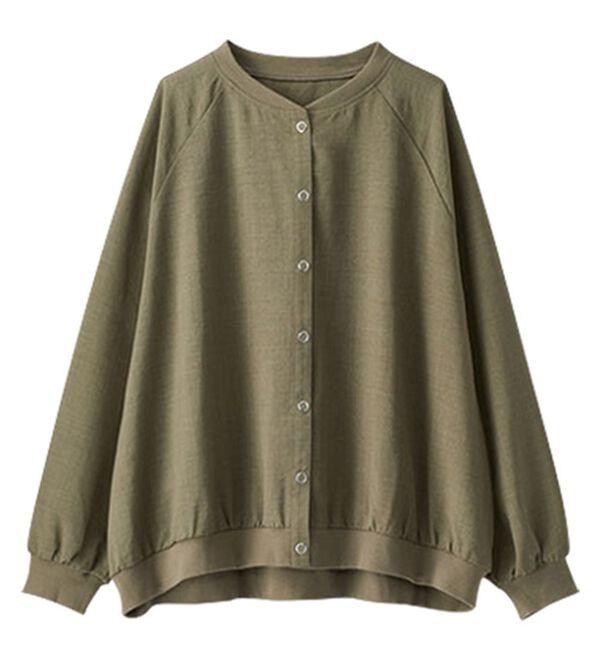 BELLUNA（ベルーナ）の「サラリ麻調素材リブ使いカーディガン（その他カーディガン）」｜詳細画像