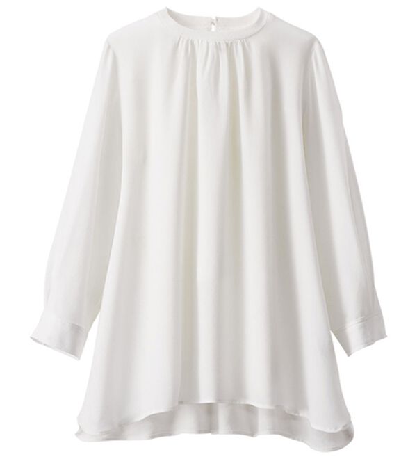 BELLUNA（ベルーナ）の「ビンテージ調衿リブ使いブラウス（ブラウス）」｜詳細画像