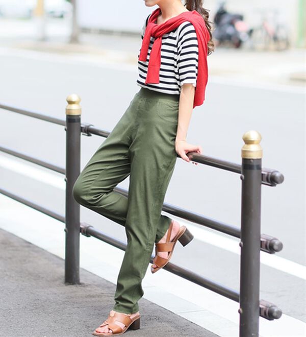 A HAPPY MARILYN（アハッピーマリリン）の「【Ｍ～８Ｌ】【楽冷】接触冷感ストレッチ美脚レギンスパンツ（フルレングスパンツ）」｜詳細画像