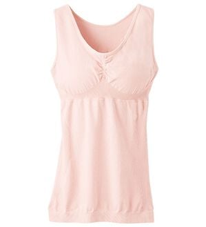 LAVIENNE（ラヴィエンヌ）の「新・綿混の美ラクるボディインナー（ボディスーツ・シェイパー）」｜サーモンピンク