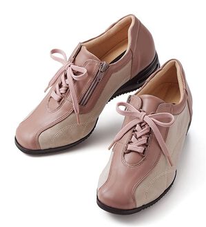 ルフラン（ルフラン）の「外反母趾対応　５Ｅストレッチトラベルウォーキング（スニーカー）」｜ピンク