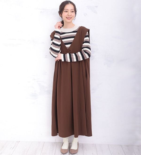 「【ＬＬ～４Ｌ】トライボーダー ラグランニットプルオーバー（ニット・セーター）」｜詳細画像