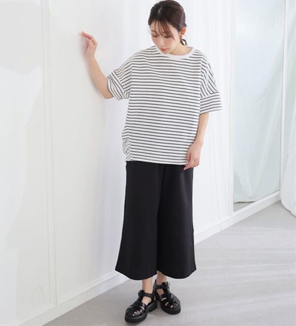 A HAPPY MARILYN（アハッピーマリリン）の「【大きいサイズ】【Ｍ～８Ｌ】【ハッピーさらりん】ウエストタック入りスッキリ魅せコクーントップス（カットソー）」｜詳細画像