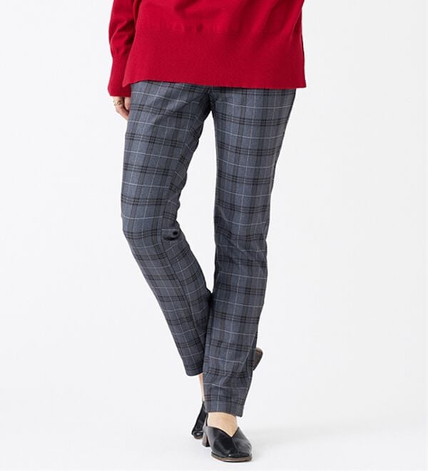 BELLUNA（ベルーナ）の「ウエストらくらく！ふっくら裏起毛ストレッチパンツ（フルレングスパンツ）」｜詳細画像