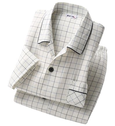 「日本製　肌に優しい綿サテンパジャマ（メンズルームウェア）」