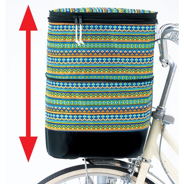 「モダンアートな２段式はっ水自転車カゴカバー（その他日用品・趣味雑貨）」｜詳細画像