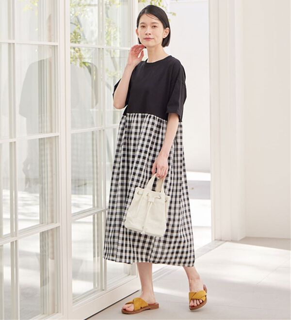 Viola e Viola（ヴィオラ エ ヴィオラ）の「さらひやりコーデ楽ちんドッキングワンピ―ス（ドッキングワンピース）」｜詳細画像