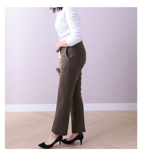 BELLUNA（ベルーナ）の「シアバター加工裏ベロア美脚フレアーパンツ（フルレングスパンツ）」｜詳細画像