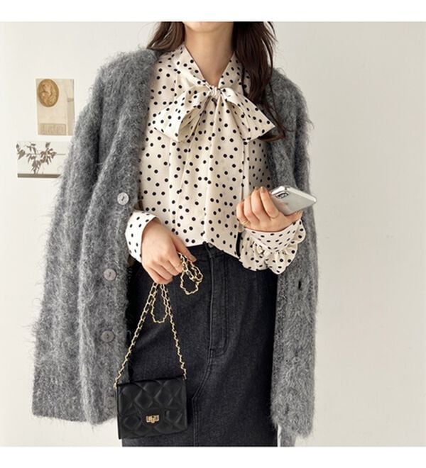 GeeRA（ジーラ）の「前後２ｗａｙボウタイブラウス（ブラウス）」｜詳細画像