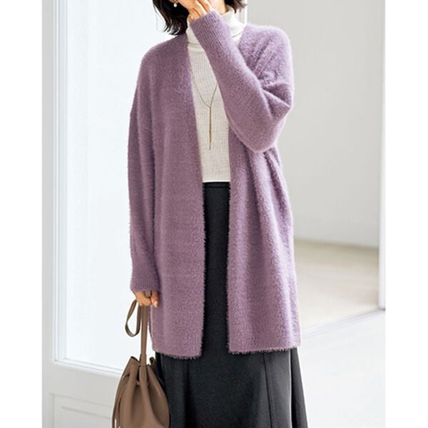 BELLUNA（ベルーナ）の「ふんわりシャギー素材ニットカーディガン（ニットカーディガン）」｜詳細画像