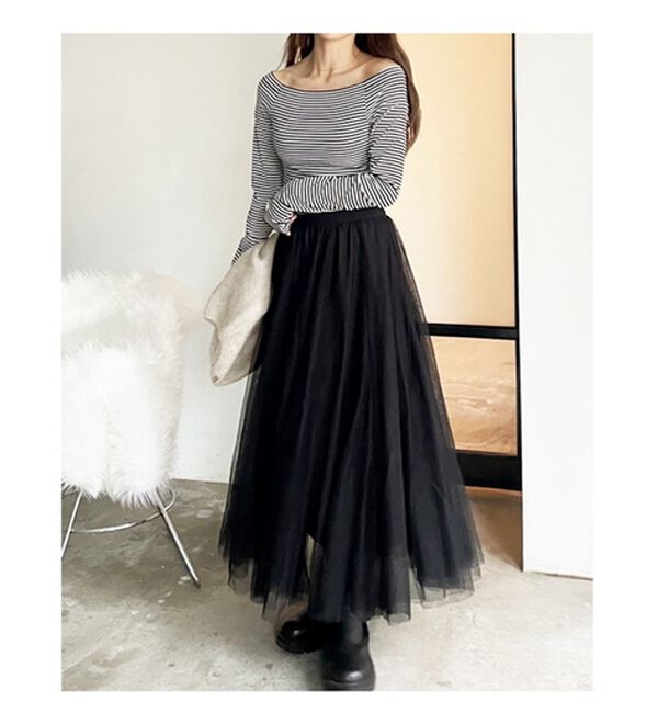 GeeRA（ジーラ）の「フレアーチュールロングスカート（ロングスカート）」｜詳細画像