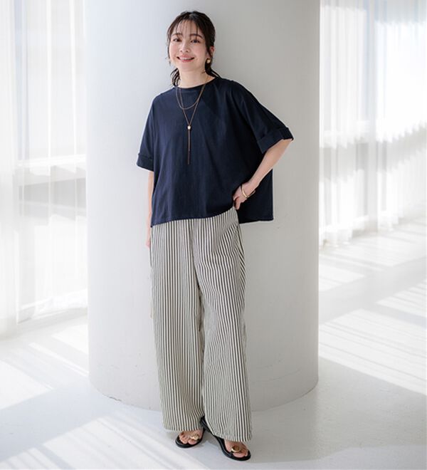 BELLUNA（ベルーナ）の「ヒンヤリ実感！大人顔サマ見えゆったりＴシャツ（Tシャツ）」｜詳細画像