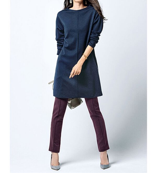 VINNO（ヴィノ）の「カルゼ素材・美ラインパンツ（フルレングスパンツ）」｜詳細画像