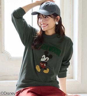 BELLUNA（ベルーナ）の「＜Ｄｉｓｎｅｙ＞【ミッキー】さがら刺しゅう裏毛トレーナー（カットソー）」｜詳細画像