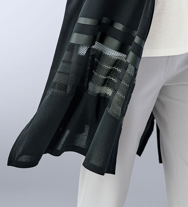 BELLUNA（ベルーナ）の「メッシュ切替グログラン使いベストアンサンブル（ベスト）」｜詳細画像