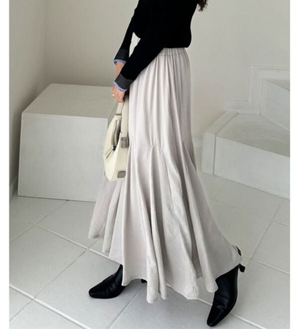 GeeRA（ジーラ）の「切替フレアーロングスカート（ロングスカート）」｜詳細画像