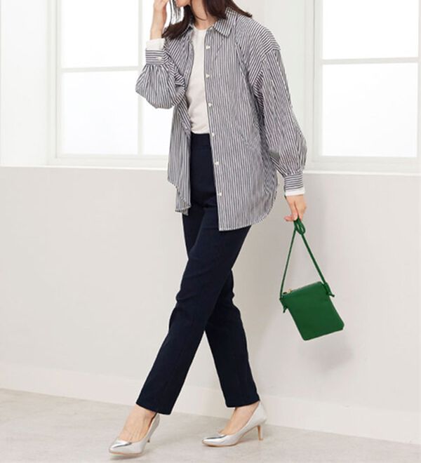 BELLUNA（ベルーナ）の「裏起毛ツイル素材ストレッチパンツ（フルレングスパンツ）」｜詳細画像