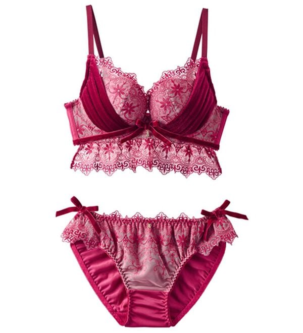 YU'NOW（ユナウ）の「まる胸メイクのちゅるんブラ＆ショーツ（ブラジャー＆ショーツセット）」｜詳細画像