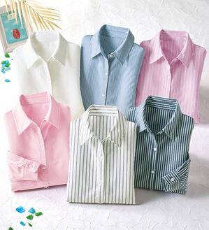 BELLUNA（ベルーナ）の「洗える！ストレッチイージーケアシャツ（シャツ）」｜詳細画像