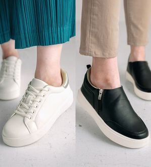 「【２足セット】サッと履けるコートタイプスニーカー（スニーカー）」｜詳細画像